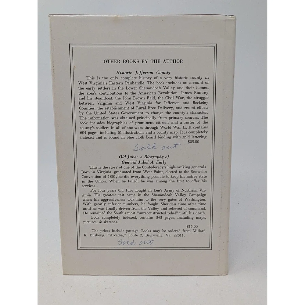 General Turner Ashby And Stonewall's Valley Campaign HC DJ Signed 1st Edition